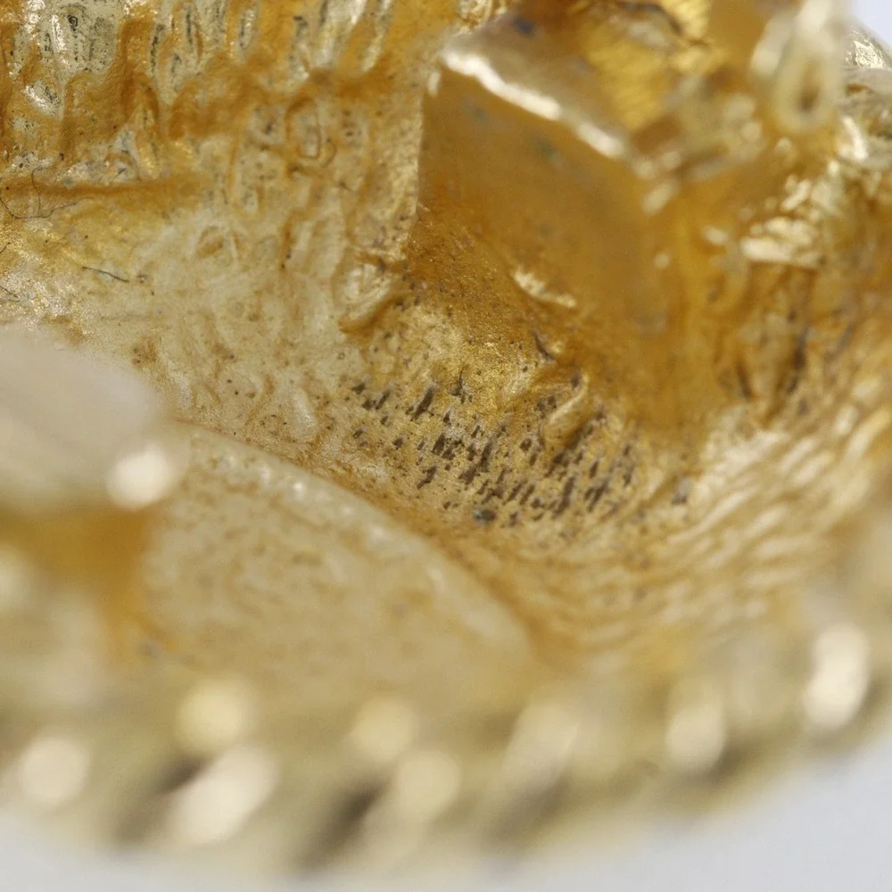 CHANEL Vintage Gold Logo Earrings